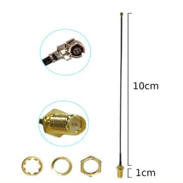 Pigtail uFL ženski / SMA-RP utičnica RF1.13 10cm