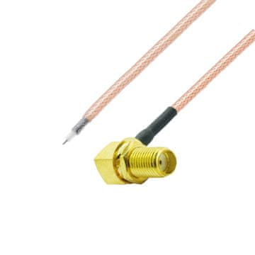 Pigtail SMA utičnica Kutna 10cm RG178 ZA Lemljenje