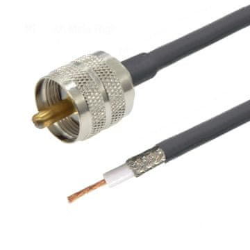 UHF antenski kabel, 10 m utikač, za lemljenje