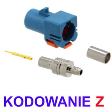 FAKRA utikač za RG316 CODE-Z kabel ravni MOLEX