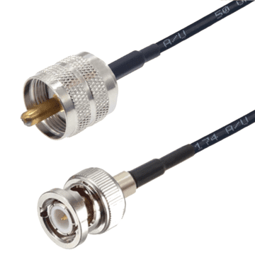 Pigtail BNC utikač / UHF utikač RG174 20 cm