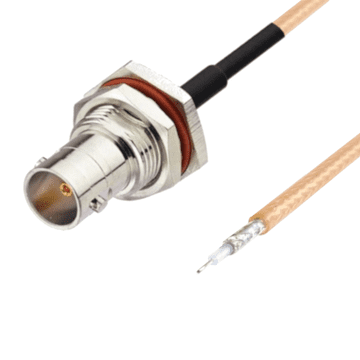 Pigtail BNC utičnica / lemna RG179 75om 50cm