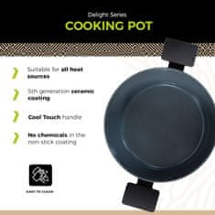 BE Living Posuda za kuhanje s poklopcem Delight Black 24 cm