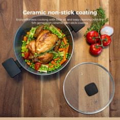 BE Living Posuda za kuhanje s poklopcem Delight Black 24 cm