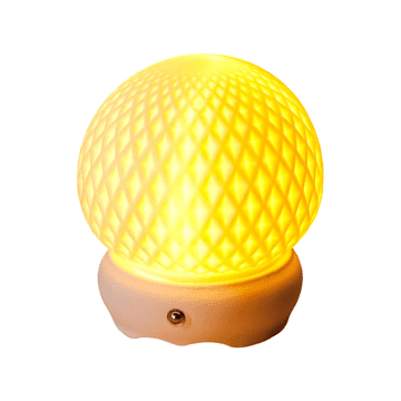 Nikcorp Keramička stolna svjetiljka 15 cm, bežična dekorativna noćna lampa s USB-C punjenjem, dodirno upravljanje, 3 temperature boje, prigušivanje svjetline, geometrijski dijamantni uzorak, mat keramika