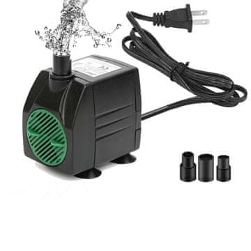 Nikcorp Tiha pumpa za akvarij i fontanu 800 l/h 12 W crna pumpa za cirkulaciju vode ultra tiha 3 mlaznice 4 usisne čašice kabel 1,83 m za hidroponiku i ribnjak