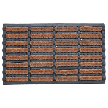 Nikcorp Prostirka za vrata Premium Premium Coconut Doormat kokos 45 x 75 cm smeđa 3 cm protuklizna PVC podloga odvodni otvori za ulaz terasu hodnik unutarnja i vanjska