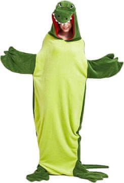 Nikcorp Kostim krokodil kombinezon i vreća za spavanje mekani plišani zeleni veličina L, udobna kućna odjeća za odrasle, oversize kroj za opuštanje, cosplay, maskenbal, zabava i Halloween kostim za muškarce