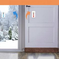 Nikcorp Graničnik propuha za vrata 82 cm, teška izolacijska brtva od tkanine, smeđa, punjenje staklene kuglice, montaža na čičak, zaštita od buke, hladnoće i prašine, za sve vrste podova, 1 komad