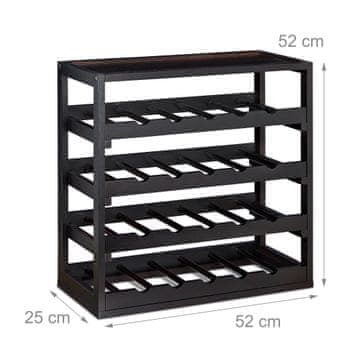 Northix Drveni stalak za vino s 4 police za 20 boca