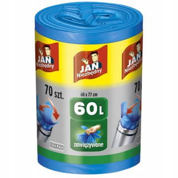Jan Niezbędny EasyPack HD vreće za smeće 60L plavo vezane 70 kom.