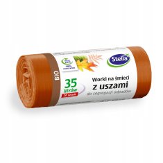 Smeđe vreće za smeće za odvajanje s ručkama za biootpad 35 l 20 kom.