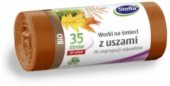 Smeđe vreće za smeće za odvajanje s ručkama za biootpad 35 l 20 kom.