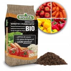 BioVita zemlja s organskim gnojivom za povrće i rajčice 20L