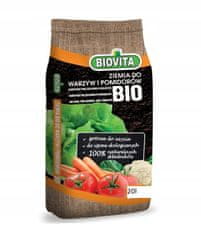 BioVita zemlja s organskim gnojivom za povrće i rajčice 20L
