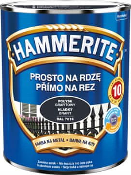 Hammerite boja za metal Straight to Rust, grafitna sjajna 0,7 l