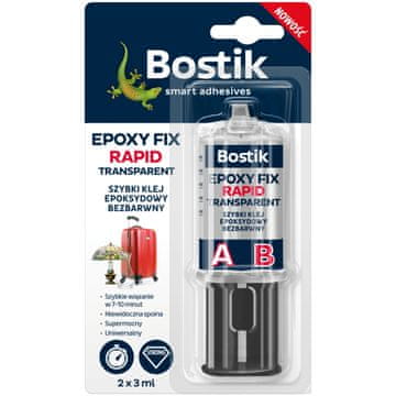 Bostik Fix Rapid dvokomponentno epoksidno ljepilo, bezbojno, 2x3ml
