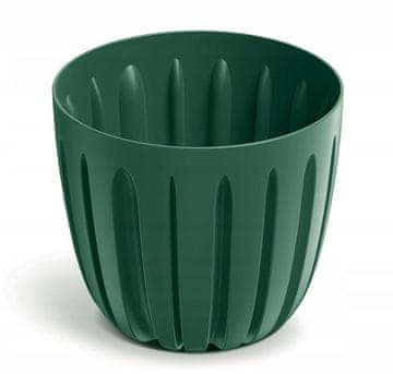 Prosperplast Plastična saksija za cvijeće s utorima na poklopcu, zelena, 13,8 cm, Wario