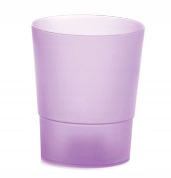 Prosperplast Plastična saksija za cvijeće s poklopcem za orhideje, prozirna, ljubičasta, 12,5 cm, Coubi