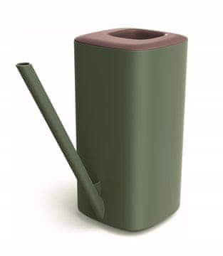 Prosperplast Plastična kanta za zalijevanje cvijeća, univerzalna, zelena i smeđa, 1,6 l, Tubi