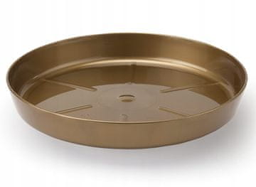 Lamela Zlatni metalni tanjurić za cvijeće 16,9x2,4 cm Plastika