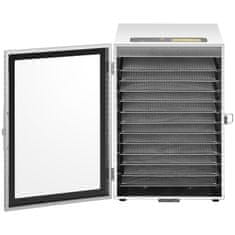 Royal Catering Profesionalni dehidrator hrane za začinsko bilje, voće, gljive, 12 rešetki, 800 W