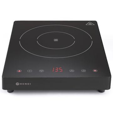 Hendi Prijenosni indukcijski štednjak s dodirnom pločom, 1 zona grijanja, Black Line, promjer 22 cm, 2000 W - 239391