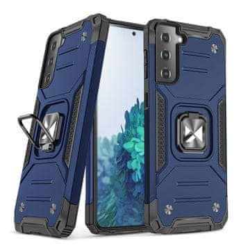 WOZINSKY Ring Armor hibridna maska s magnetskim držačem za Samsung Galaxy S22+ - plava