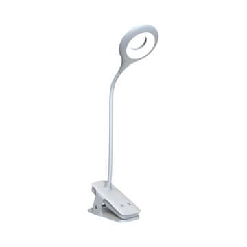 WOZINSKY Mini bežična LED svjetiljka za čitanje s kopčom i USB-C kabelom 80lm - bijela