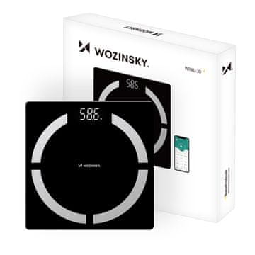 WOZINSKY Pametna analitička kupaonska vaga s Bluetoothom 180 kg - crna