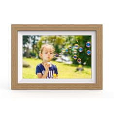 WOZINSKY 10,1-inčni digitalni okvir za fotografije s Frameo aplikacijom 32 GB - svijetlosmeđi