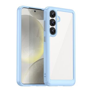 HURTEL Silikonska maskica s gel okvirom za Samsung Galaxy S25 Outer Space Case - plava