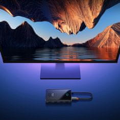 BASEUS Hub razdjelnik USB-C na 4x USB-A - sivi