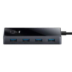 BASEUS Hub razdjelnik USB-C na 4x USB-A - sivi