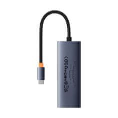 BASEUS HUB 5-u-1 razdjelnik USB-C na HDMI USB-A USB-C PD 4K - sivi