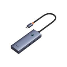 BASEUS HUB 5-u-1 razdjelnik USB-C na HDMI USB-A USB-C PD 4K - sivi