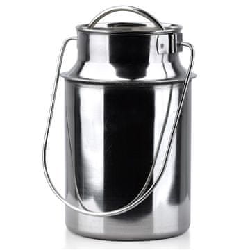 Artemis Čelična posuda, metalna limenka, posuda za mlijeko, retro posuda za mlijeko, 2,5 l