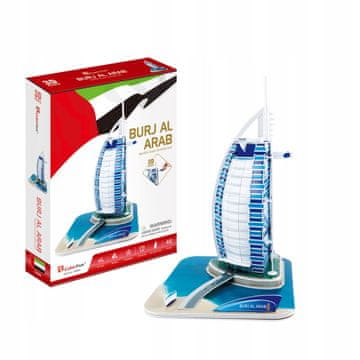 Bic KUBIČNA ZABAVNA SLAGALICA 3D BURJ AL ARAB NEBODER 46 DIJELOVA - C065H