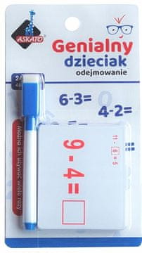 GENIJSKI DJEČJI UZGOJ - ARITMETIČKE KARTICE - ODUZIMANJE 0196