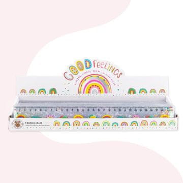 Ravnalo s glitterom GOOD FEELINGS 30 cm