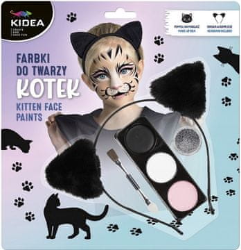 SET BOJA ZA LICE S TRAKOM ZA GLAVU S MAČKOM KIDEA 7128