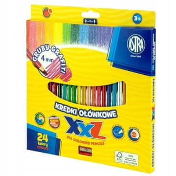 ŠESTERKUTNE BOJANE OLOVKE 24 BOJE XXL 8115
