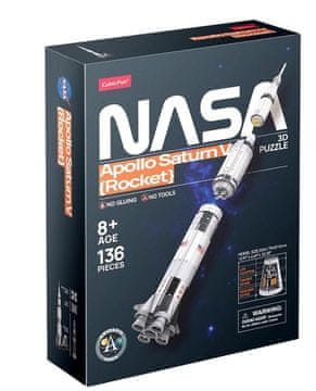 KUBIČNA ZABAVNA 3D SLAGALICA NASA APOLLO SATURN V RAKETA