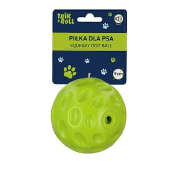 IGRAČKA ZA PSA LOPTICA ZVUK ZELENA 9CM TRIK 0644