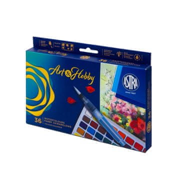 SET OD 36 BOJA AKVARELNIH BOJA S VODENIM KISTOM
