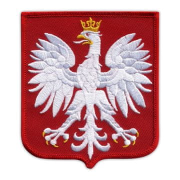 Našivek poljskog grba - Poljska - veliki - Magnetska podloga - Vezeni našivek/značka/amblem