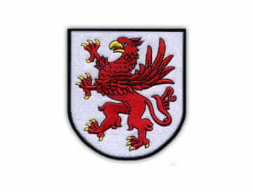 Našivek Grb Zapadnopomeranske regije / Zapadnopomeranskog vojvodstva - Magnetska podloga - Vezeni našivek/značka/amblem