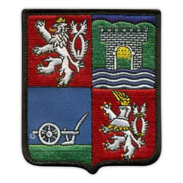 Našivek Ústečkog kraja - grb - Podloga za peglanje / toplinsko lijepljenje - Vezeni našivek/značka/amblem