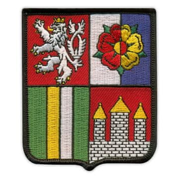 Vezena zašivka Južnočeške regije - grb - Samoljepljiva podloga - Vezena zašivka/značka/amblem