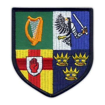 Našivka s pokrajinskim grbom Irske - četiri provincije - Podloga za peglanje / toplinsko zatvaranje - Vezena našivka/značka/amblem